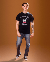 Load image into Gallery viewer, man wearing a nativegood thrifted t shirt